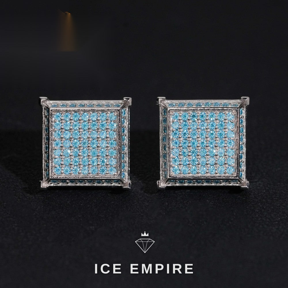 Iced Out 925 Silver Moissanite Earrings