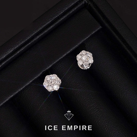 Iced Out Rose Gold Plated Lab Grown Diamond Earrings