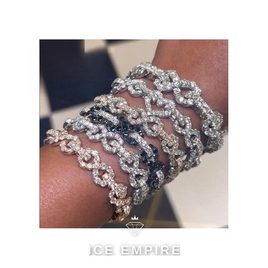 Iced Out Rose Gold Plated Moissanite Cuban Chain