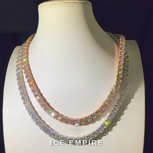 Iced Out Rose Gold Plated Moissanite Cuban Chain