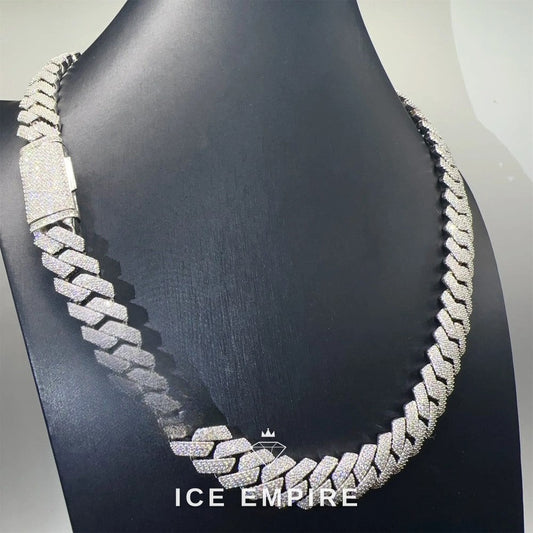 Iced Out Rose Gold Plated Moissanite Cuban Chain