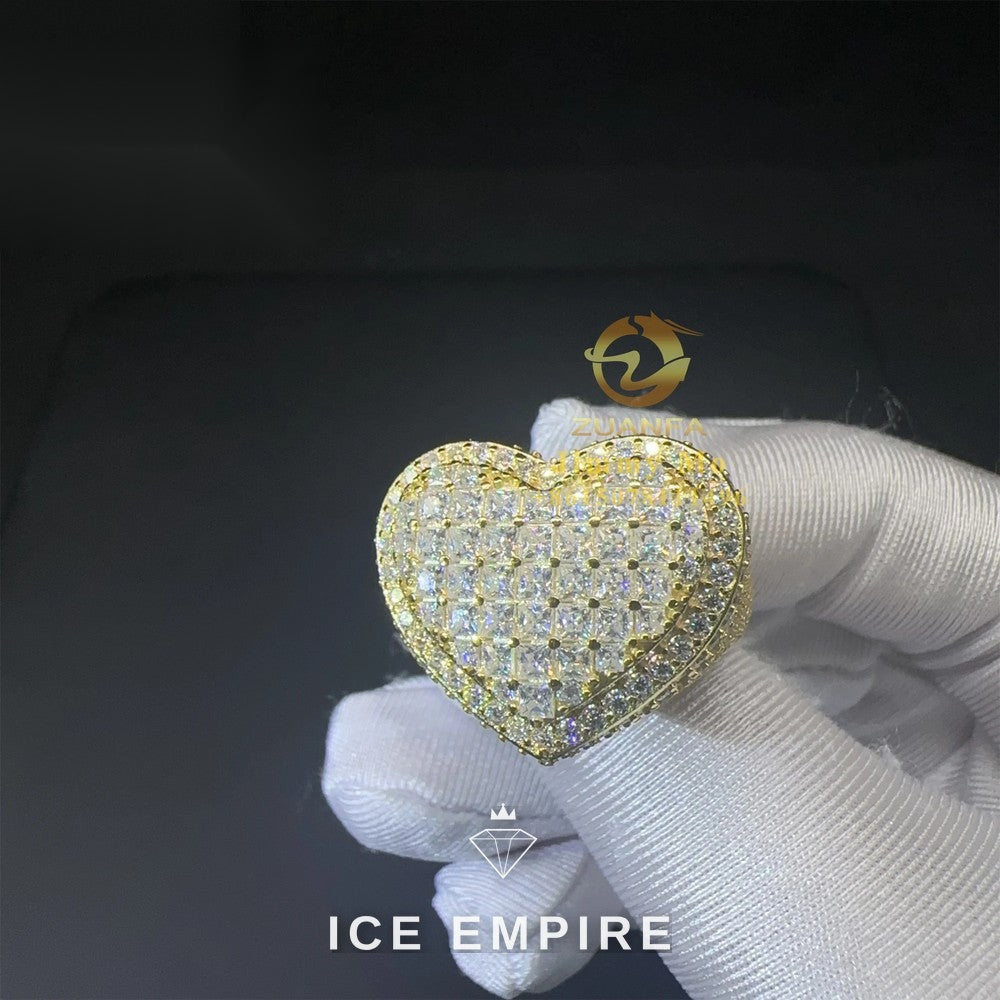 Iced Out Baguette 925 Silver Moissanite Ring
