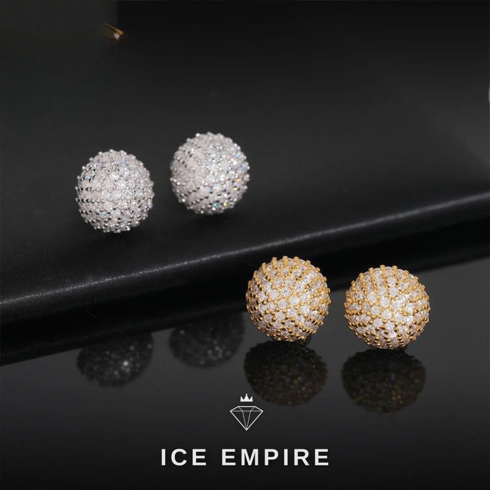 Iced Out 925 Silver Moissanite Earrings
