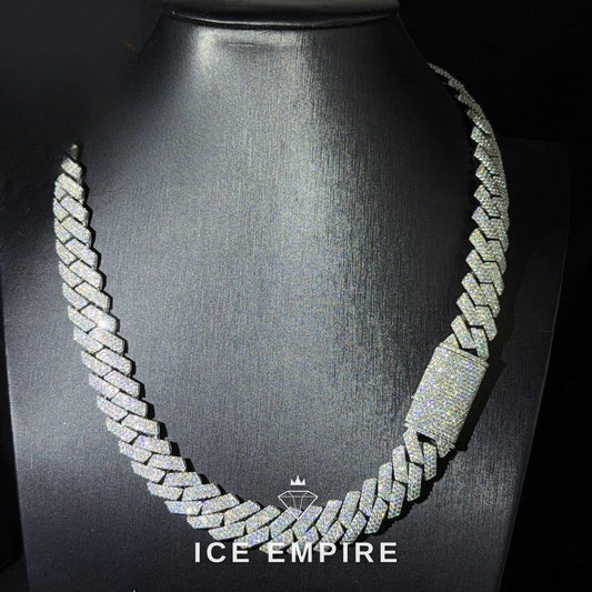 Iced Out Rose Gold Plated Moissanite Cuban Chain