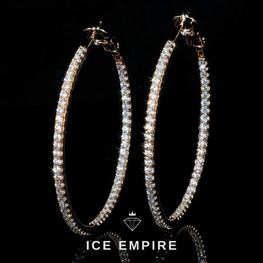Iced Out 925 Silver Moissanite Earrings