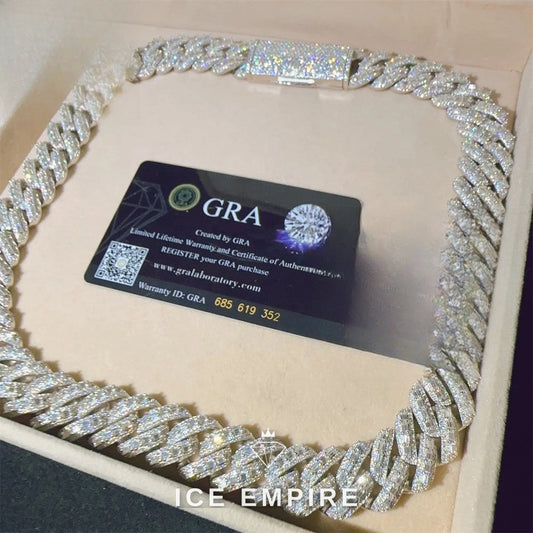 Iced Out Rose Gold Plated Moissanite Cuban Chain