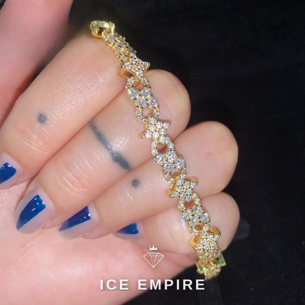 Iced Out Rose Gold Plated Moissanite Cuban Chain