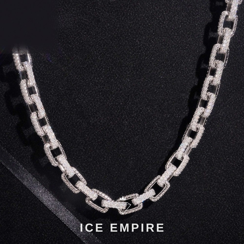 Iced Out Rose Gold Plated Moissanite Cuban Chain