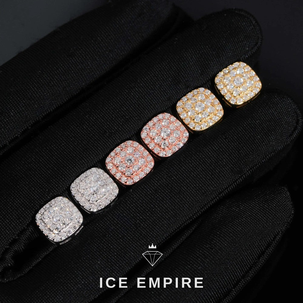 Iced Out 925 Silver Moissanite Earrings