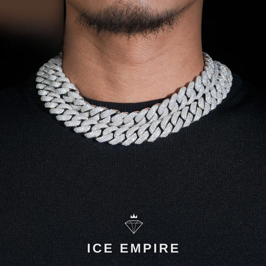 Iced Out Rose Gold Plated Moissanite Cuban Chain