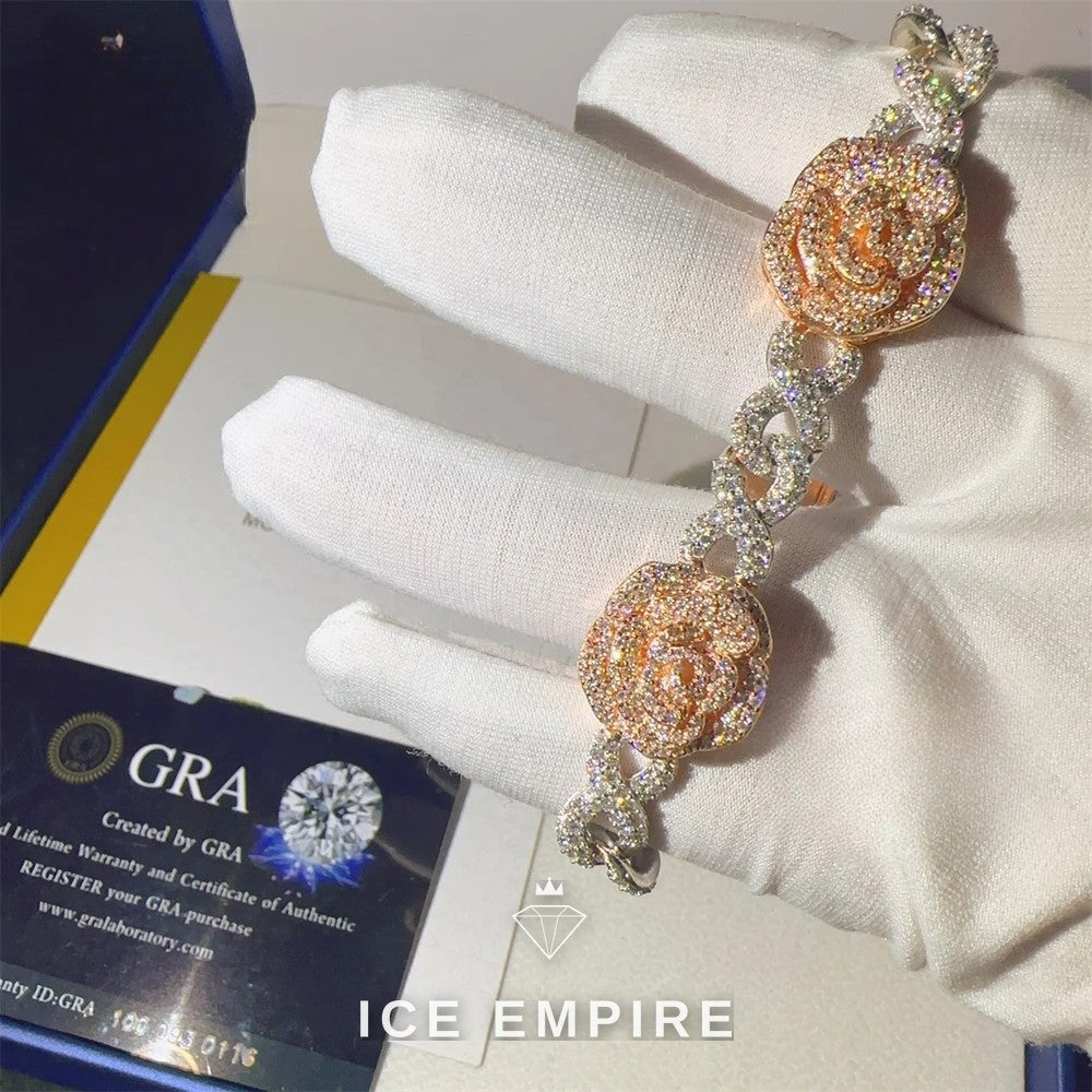 Iced Out 925 Silver Moissanite Cuban Chain