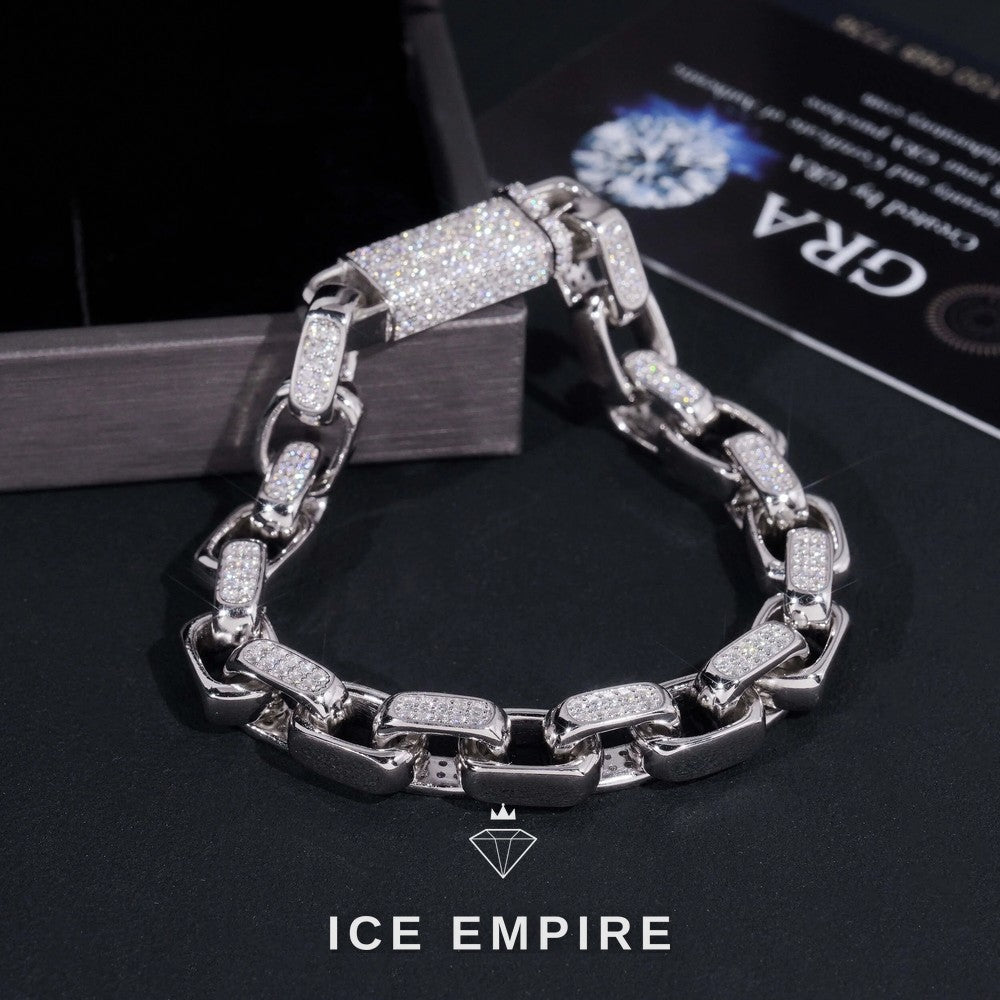 Iced Out Rose Gold Plated Moissanite Cuban Chain