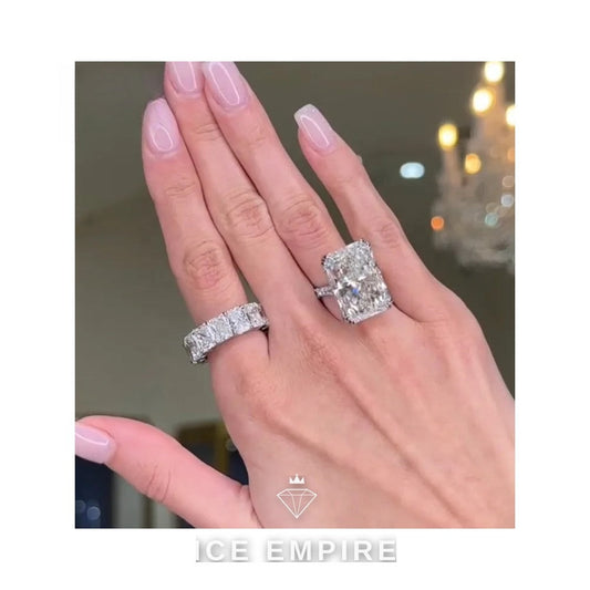 Iced Out Gold Plated Lab Grown Diamond Engagement Ring