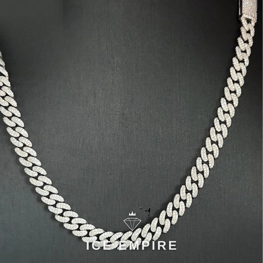 Iced Out Rose Gold Plated Moissanite Cuban Chain