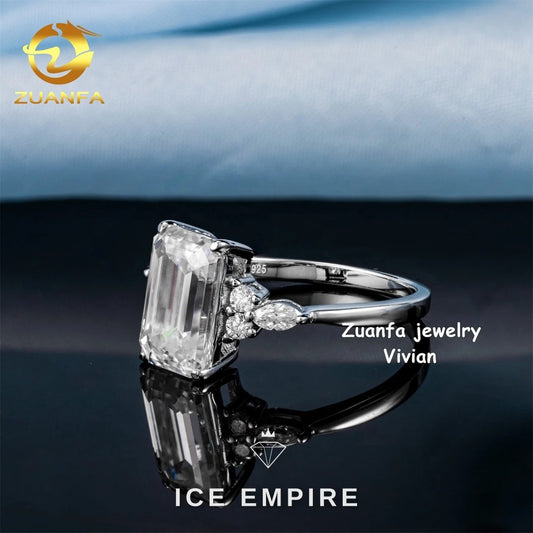 Iced Out Rose Gold Plated Moissanite Ring