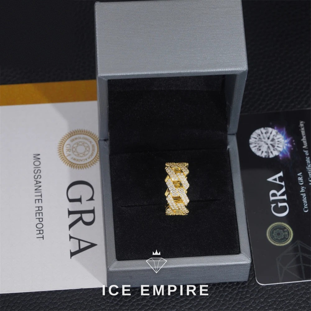 Iced Out 925 Silver Moissanite Cuban Chain