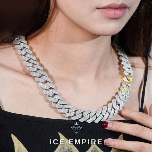 Iced Out Gold Plated Moissanite Cuban Chain