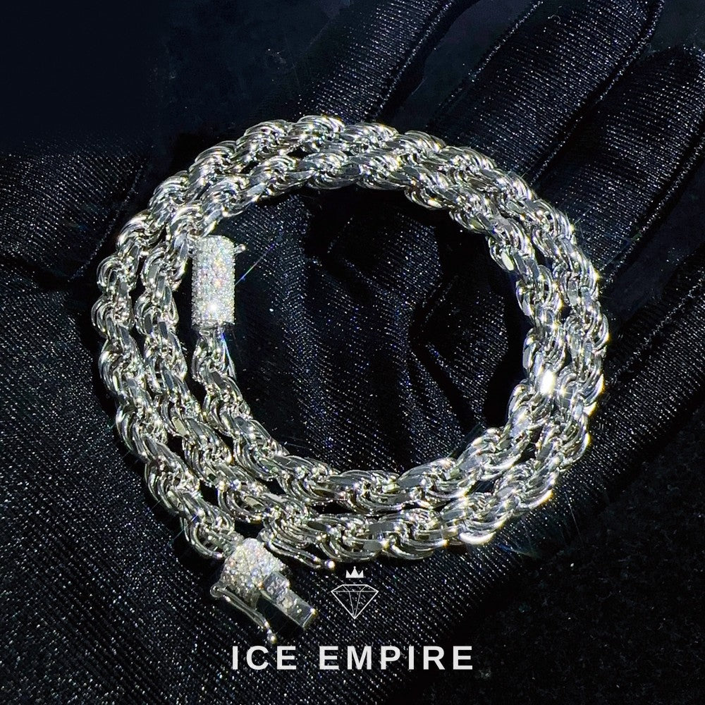 Iced Out Rose Gold Plated Moissanite Cuban Chain