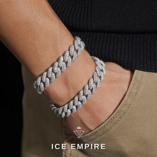Iced Out Rose Gold Plated Moissanite Cuban Chain