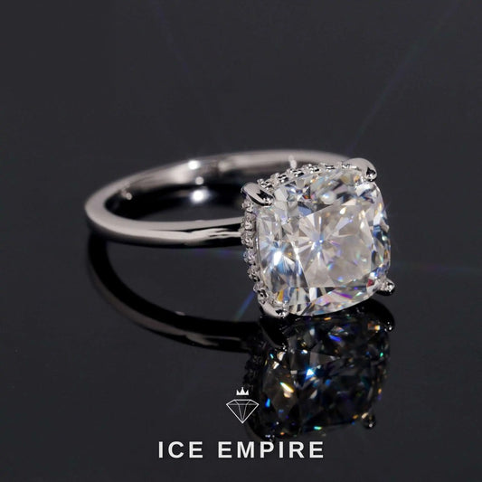 Iced Out Rose Gold Plated Moissanite Wedding Band