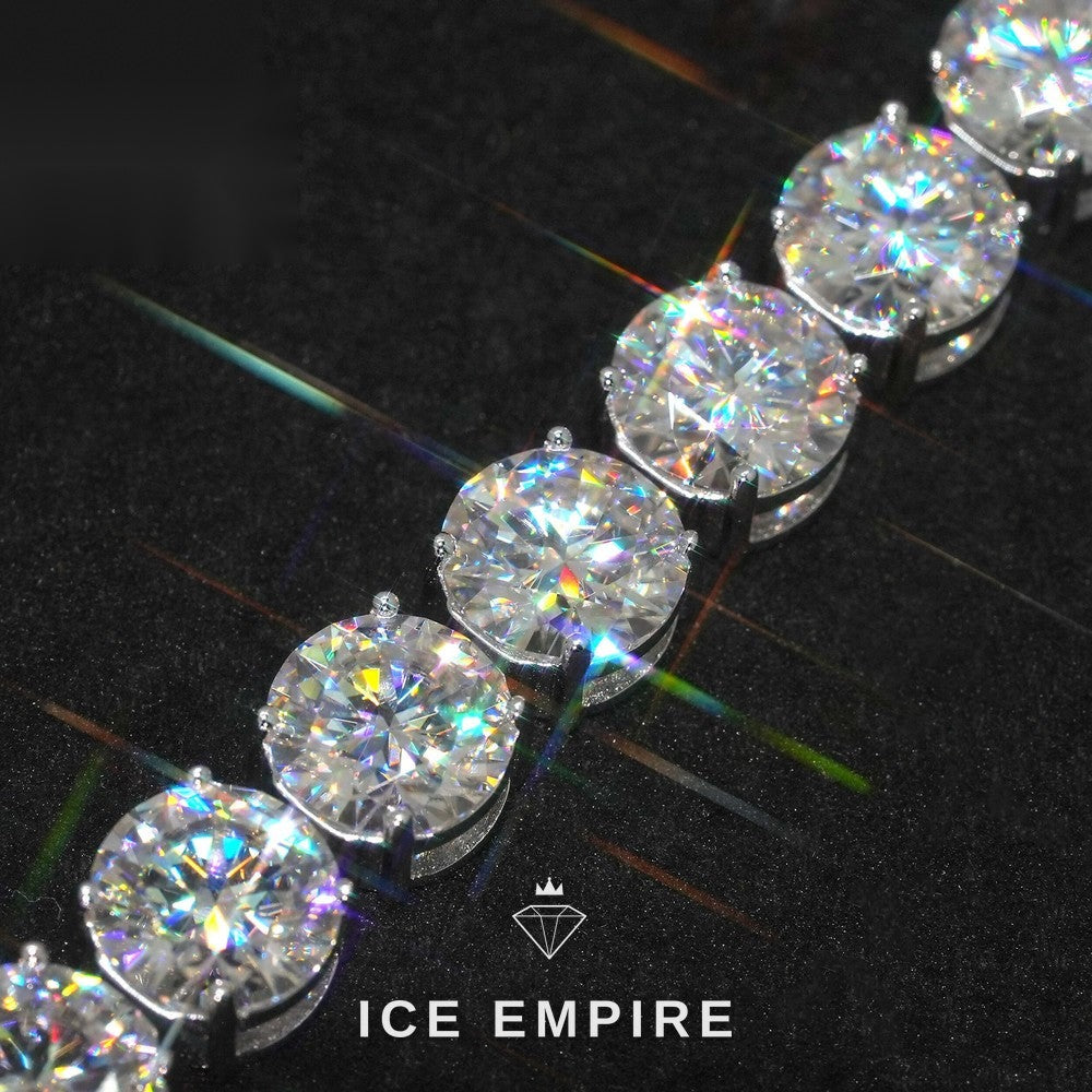 Iced Out Rose Gold Plated Moissanite Cuban Chain