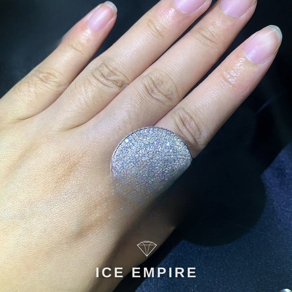 Iced Out Gold Plated Moissanite Ring