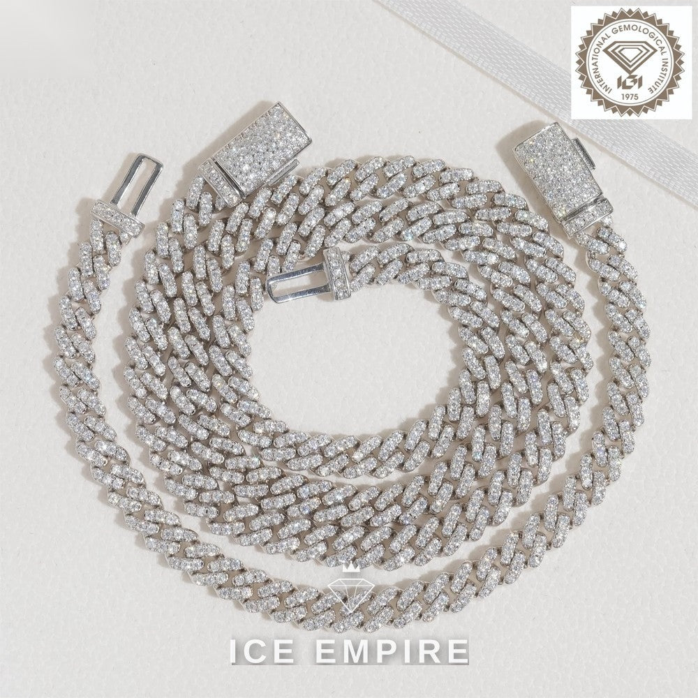 Iced Out Rose Gold Plated Lab Grown Diamond Cuban Chain
