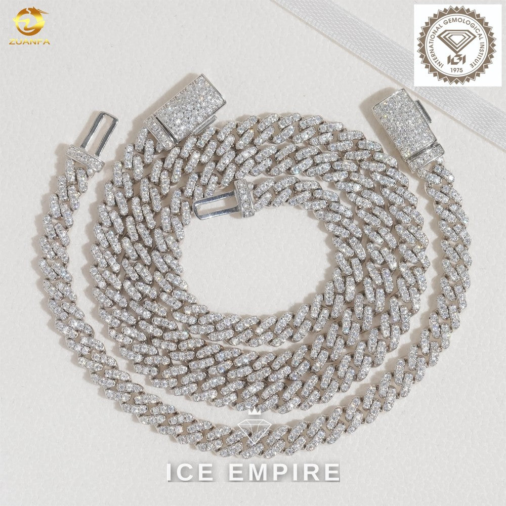 Iced Out Rose Gold Plated Lab Grown Diamond Cuban Chain