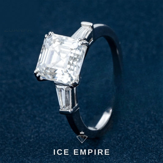 Iced Out Rose Gold Plated Moissanite Ring