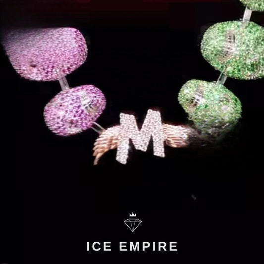 Iced Out Rose Gold Plated Moissanite Pendant