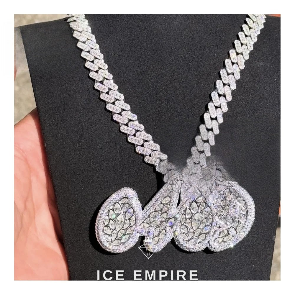 Iced Out 925 Silver Pendant