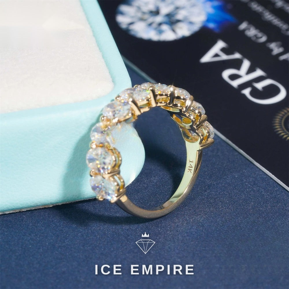 Iced Out 14K Gold Lab Grown Diamond Ring