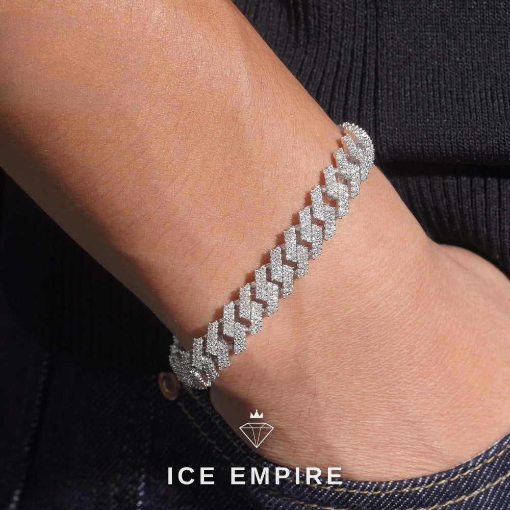 Iced Out Rose Gold Plated Moissanite Cuban Chain