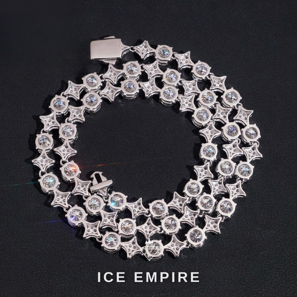 Iced Out Rose Gold Plated Moissanite Cuban Chain