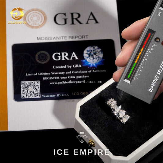 Iced Out 925 Silver Moissanite Ring