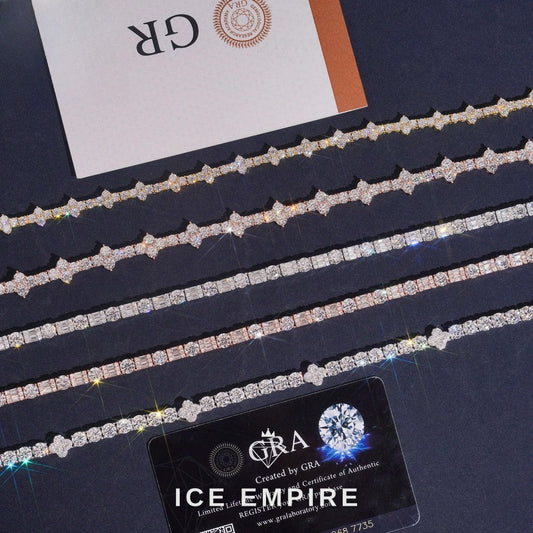 Iced Out Cross Rose Gold Plated Moissanite Cuban Chain