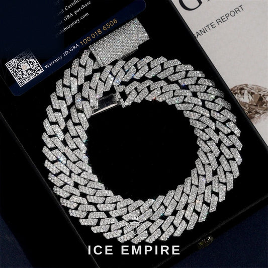 Iced Out Rose Gold Plated Moissanite Cuban Chain