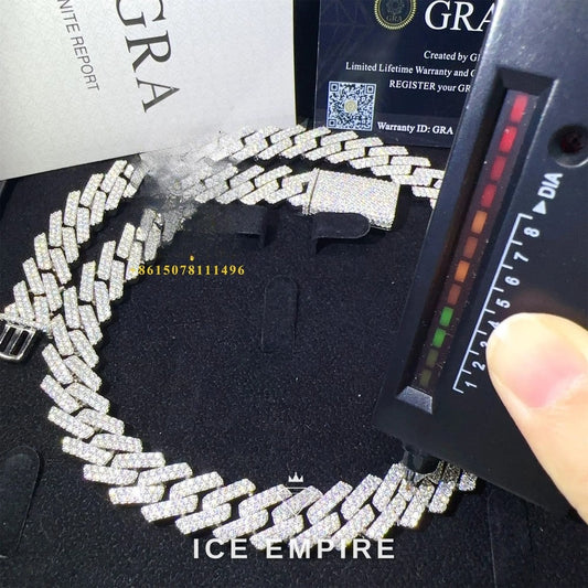 Iced Out Rose Gold Plated Moissanite Cuban Chain