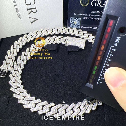 Iced Out Rose Gold Plated Moissanite Cuban Chain
