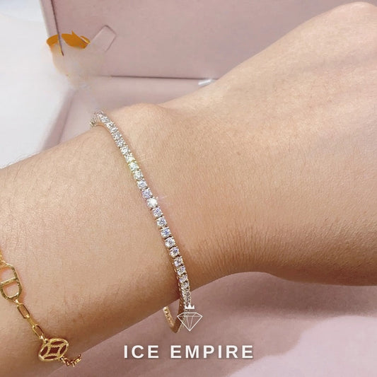 Iced Out Rose Gold Plated Moissanite Cuban Chain