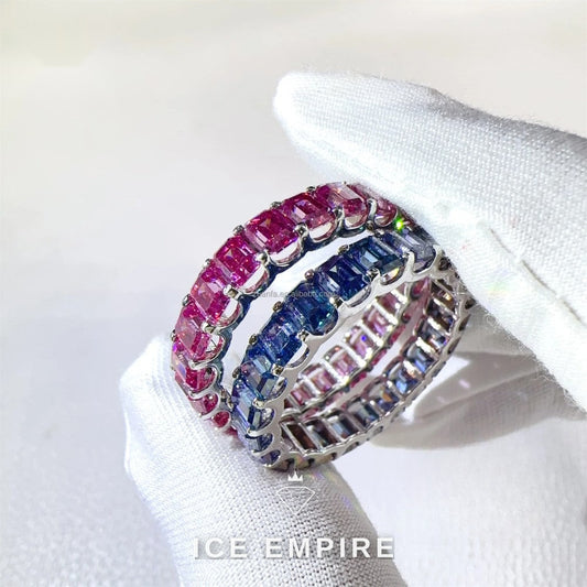 Iced Out 925 Silver Moissanite Ring