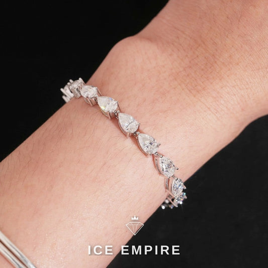Iced Out 925 Silver Moissanite Tennis Bracelet