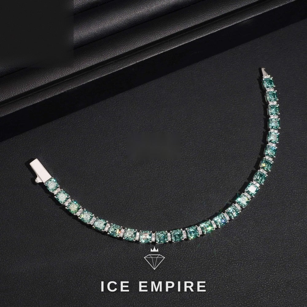 Iced Out 925 Silver Moissanite Tennis Chain