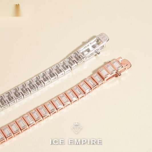Iced Out 925 Silver Moissanite Tennis Bracelet