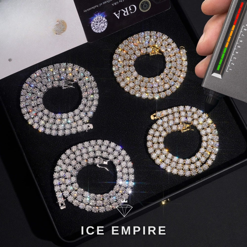 Iced Out Rose Gold Plated Moissanite Cuban Chain
