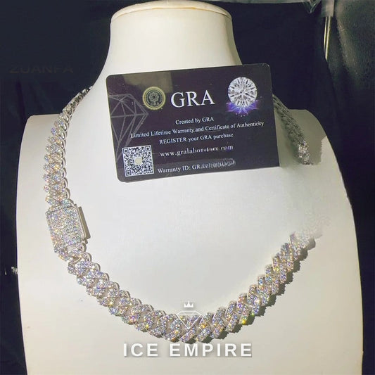 Iced Out Rose Gold Plated Moissanite Cuban Chain