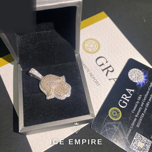 Iced Out 925 Silver Moissanite Pendant