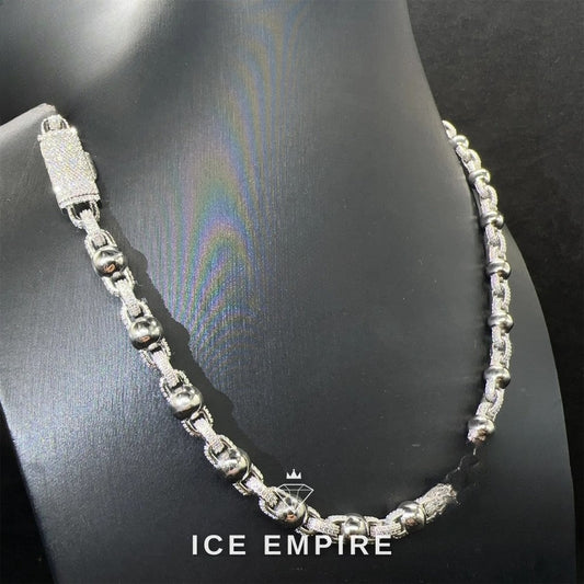 Iced Out 925 Silver Moissanite Cuban Chain