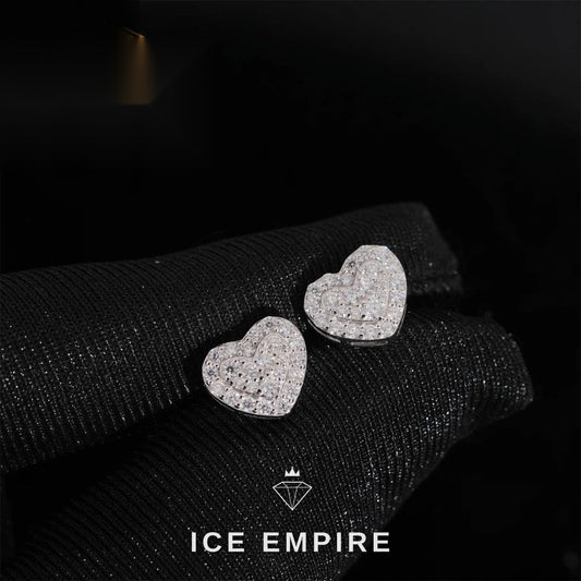 Iced Out 925 Silver Moissanite Earrings