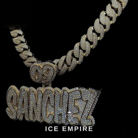 Iced Out Rose Gold Plated Moissanite Pendant